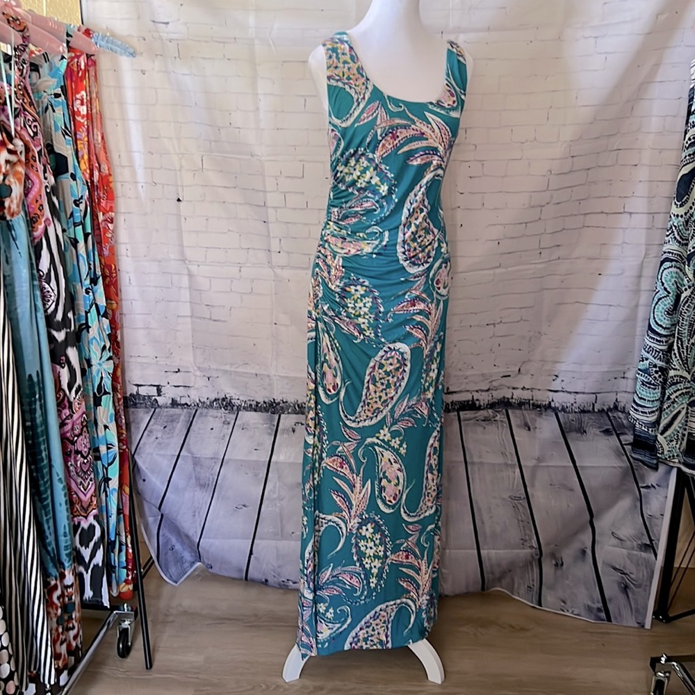XL Maxi Dress “Spense” Multi Spring/Summer colors Partially Lined